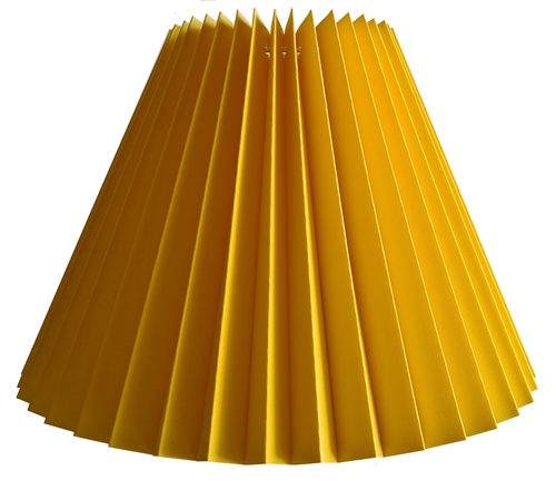 Lampeskærm Plissé svøb okker bomuld længde 35 cm.